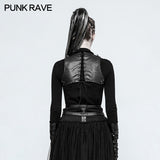 Adjustable Hand-rubbed Leather Punk Accessories Suspenders Back Clip