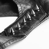 Adjustable Hand-rubbed Leather Punk Accessories Suspenders Back Clip