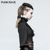 Black Dual-use Lace Punk Accessories Necktie For Women