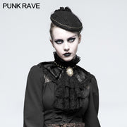 Black Dual-use Lace Punk Accessories Necktie For Women