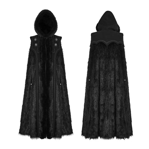 Winter Woolen Worsted Witch Long Gothic Coat For Men