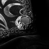Suede Embossed Velvet Gothic Coat Gorgeous Medium Long Style