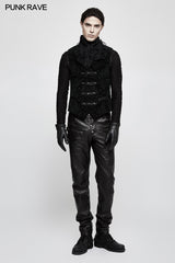 High Quality Velvet Printing Gothic Vest For Men