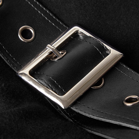 Spliced Thread Knitted Hooded Punk Sweaters Mysterious Warrior Design