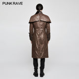 Steampunk Gorgeous Vintage Leather Punk Coat Medium Style