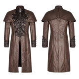 Steampunk Gorgeous Vintage Leather Punk Coat Medium Style
