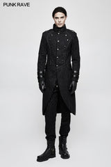Military Uniform Striped Punk Jacket Medium Style