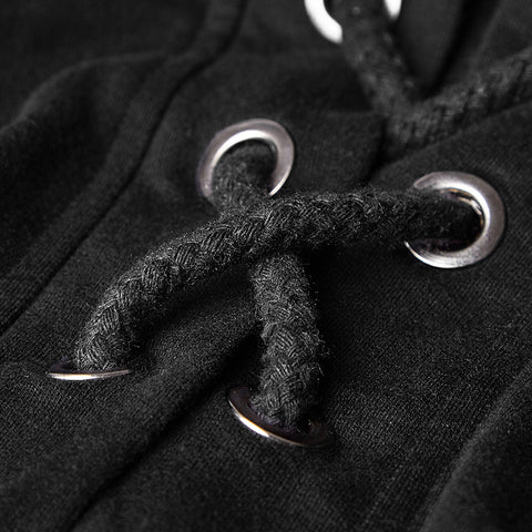 Hooded Loop Sleeve Long Punk Sweaters For Men