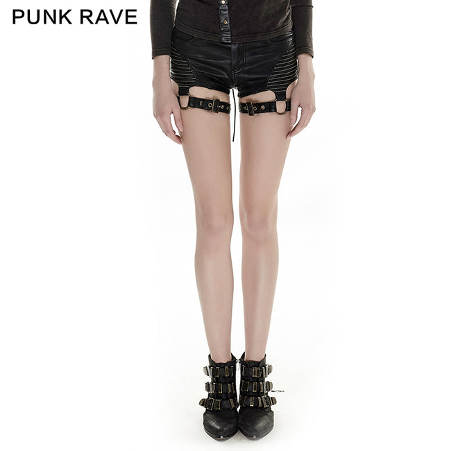 Summer Hot Sexy Tight Leather Short Punk Pants