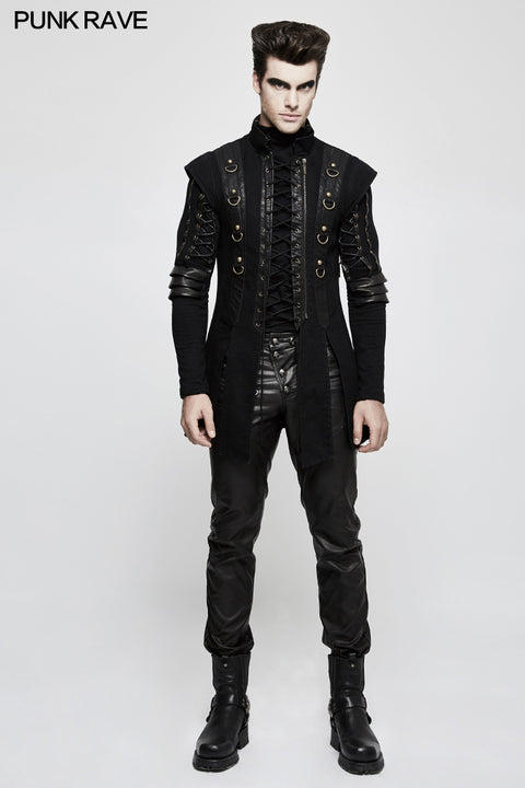 Sweater Knitted Armor Stereo Punk T-shirts With Turtleneck Collar