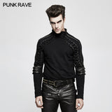 Sweater Knitted Armor Stereo Punk T-shirts With Turtleneck Collar