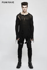 Thinner Yarn Loose Punk Sweaters Pullover With Decadence Feeling