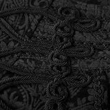 Handsome Jacquard Chinese Frog Black Gothic Pants For Men