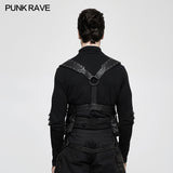 Rough-texture Punk Accessories Straps With Bags And Adjustable Buckle