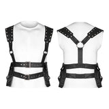 Rough-texture Punk Accessories Straps With Bags And Adjustable Buckle
