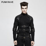 Rough-texture Punk Accessories Straps With Bags And Adjustable Buckle