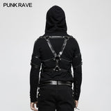 Leather Military Uniform Serial Set Punk Accessories With Eyelet Drawstring