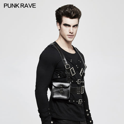 Adjustable Cross Punk Accessories Strap Clips With Detachable Bag