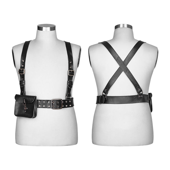 Adjustable Cross Punk Accessories Strap Clips With Detachable Bag–  Punkravestore