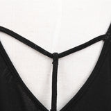Black Long Loose Soft High-elastic Knitting Punk T-shirts For Women