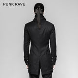 Steampunk Vintage Jacquard Punk Jacket  Informal Style Fake Two Piece