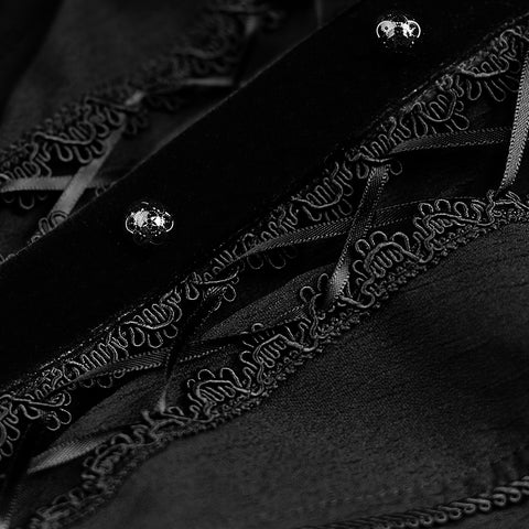 Women Chiffon Lace Fabric Gothic Shirt Lolita Blouse With Unique Sleeve