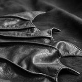 Comfortable Black Bats Punk Jacket With Double Zippers