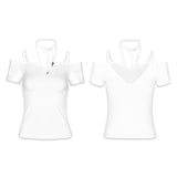 Sexy Off The Shoulder Slim Gothic T-shirt Tie Rope Necklace Top