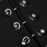 Semi High Neck Tops Sleeveless Punk Vest Back With Zipper