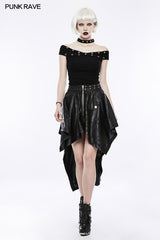Dark Black &quot;x&quot; Type Slim Punk T-shirts