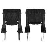 Embossed Fabric Gothic T-shirt Gorgeous Elastic Top
