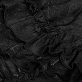 Embossed Fabric Gothic T-shirt Gorgeous Elastic Top