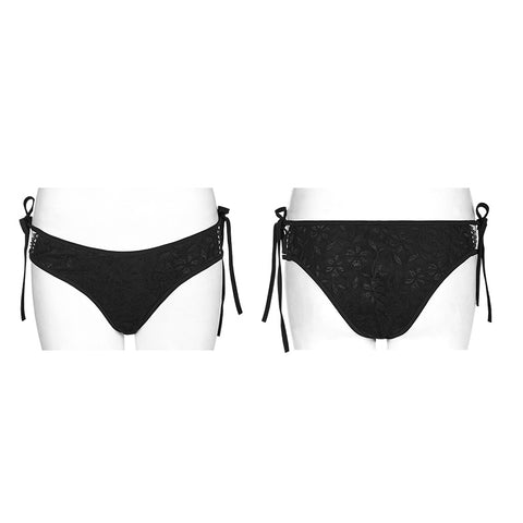 High Elastic Gothic Accessories Lace Sexy Swimwear Bottom