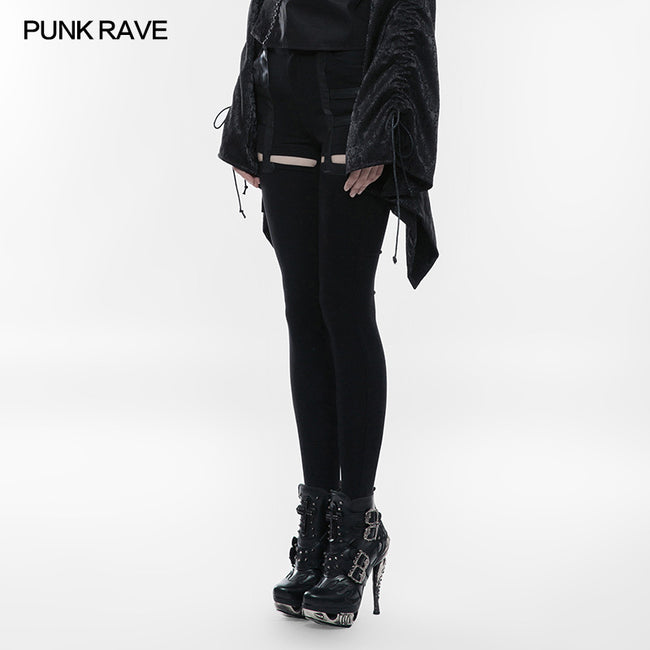 Daily Punk Pants Hollow-out Stretchy Leggings