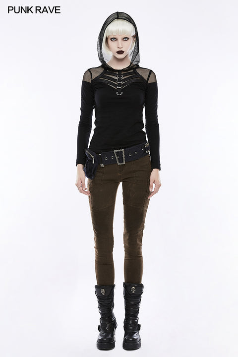 Personality Punk Accessory Removable Belt With Vertical Bag