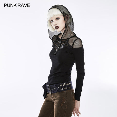 Personality Punk Accessory Removable Belt With Vertical Bag