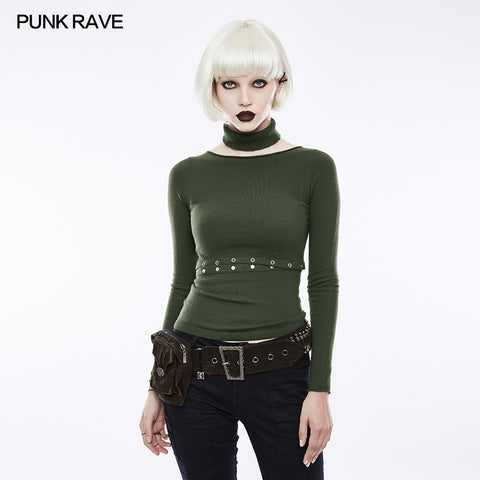 Personality Punk Accessory Removable Belt With Vertical Bag