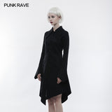 Figuring Style Gothic Shirt Long Blouse With Bat Wing Collar