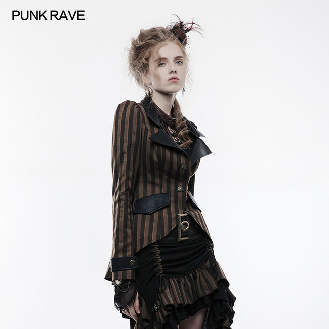 Steampunk High-low Style Punk Jacket For Women