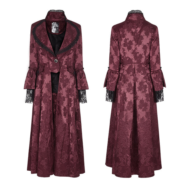 Gorgeous Jacquard Fabric Gothic Coat For Women