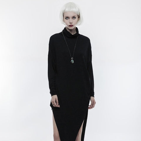 Asymmetric Batwing Sleeve Punk T-shirt For Women