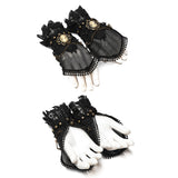 Mesh Fabric Punk Accessory Lace Steampunk Glove