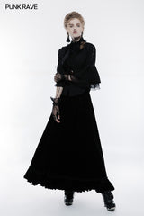 Elegant Gothic Accessory Lace Gloves With Cuff Split Design
