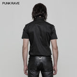 Simple Daily Wear Short Sleeve Punk Shirt For Men