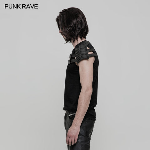 Adjustable Armor Style Punk T-shirt For Men
