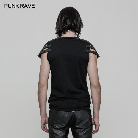 Adjustable Armor Style Punk T-shirt For Men