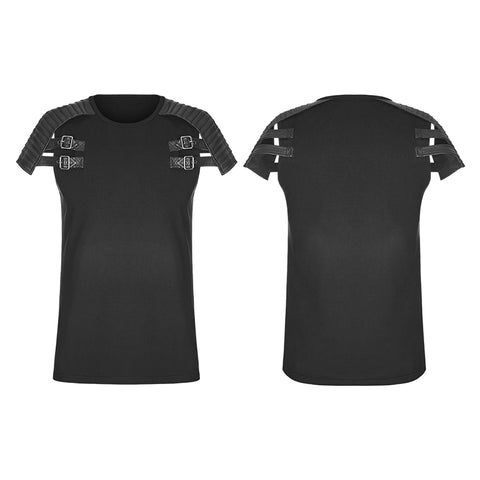 Adjustable Armor Style Punk T-shirt For Men