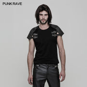 Adjustable Armor Style Punk T-shirt For Men