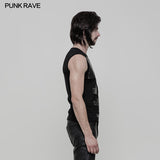 Skinny Muscular Sleeveless Punk T-shirt For Men