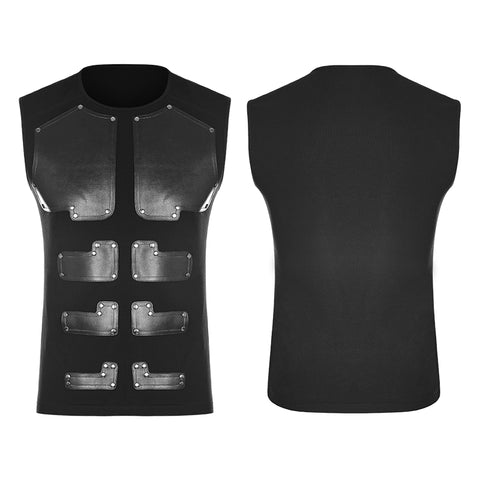 Skinny Muscular Sleeveless Punk T-shirt For Men